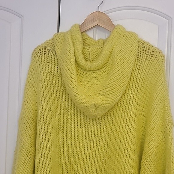 Zara Neon Green/Yellow Oversized Chunky Knit Pullover Sweater Size S - Picture 10 of 13